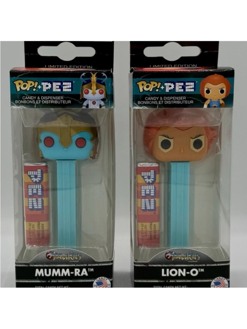 All 2 Thundercats Funko Pop PEZ Dispenser Candy Toy Figures